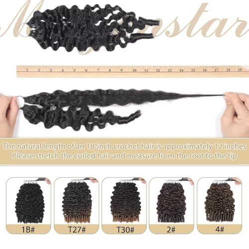 Feather Crochet Human Hair for Black Women 24 Inch 50g - MORGENSTAR Variation 1B-50G