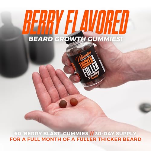 Wild Willies Beard Growth Gummies for Men - Biotin & Vitamins for Thicker Beard