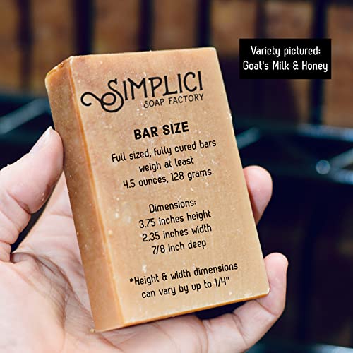 Goats Milk & Honey Natural Bar Soap Pack of 6 - Sensitive Skin, Long-Lasting
