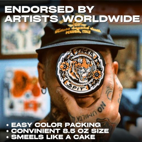 Professional Tattoo Ointment for Artists - 8.45oz, Reduces Irritation & Swelling, Enhances Color Packing, Non-Clogging Formula