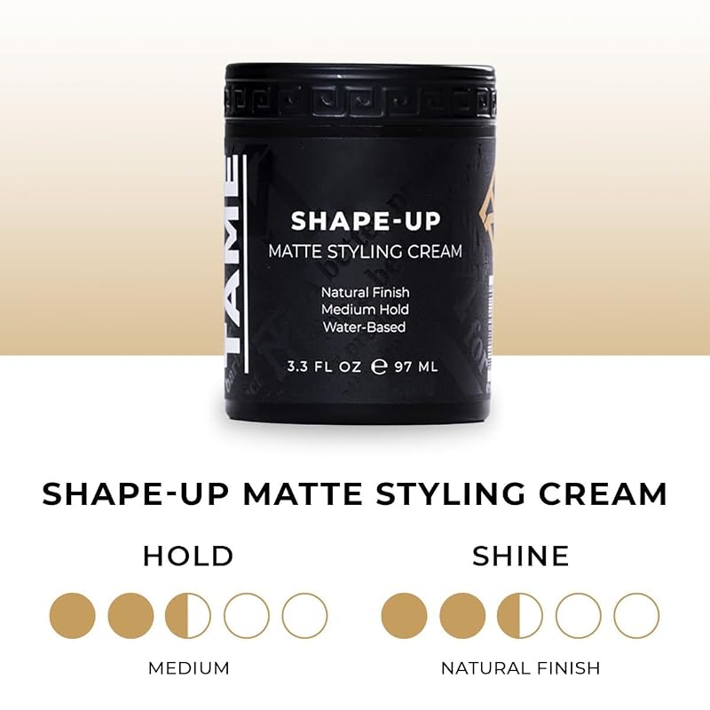 Mane Tame Deluxe Pomade for Men - Firm Hold, Medium Shine, Water-Based 3.3 oz (Variation: FIRM HOLD)