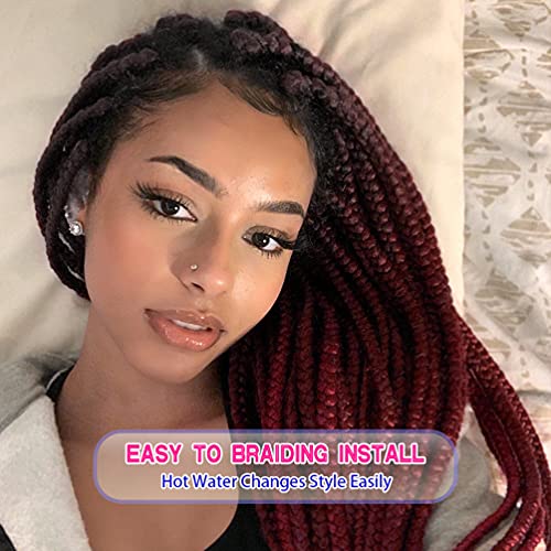 Fairise 26 Inch 8 Pack Ombre Pre Stretched Braiding Hair Yaki Textures - Natural & Soft