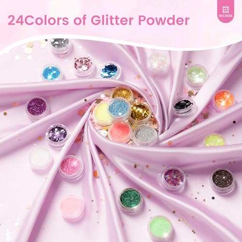 Nail Kit for Beginners with Everything: Professional Nail Acrylic Powder Liquid Set with Practice Finger Drill U V Light in Makeup Bag for Women Salon Home (Pink)