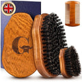 Beard Brush & Comb Set for Men - Handmade Sapele Wood Grooming Kit