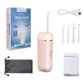 Pink Portable Cordless Water Dental Flosser - 5 Modes, 200ml Tank, IPX7 Waterproof