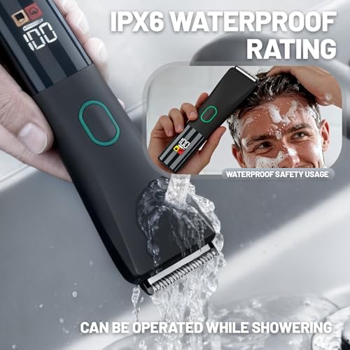 Electric Beard Trimmer for Men Upgraded 5 IN 1 Cordless Hair Clipper and Shaver Kit with Adjustable Grooming Attachments for Mustache Body Nose Hair, Rechargeable Hair Clippers with Sideburn Trimmer