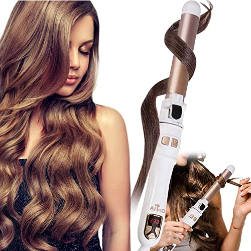 Auto Rotating Hair Curler 28mm Curling Wand with LCD Temp Dual Voltage