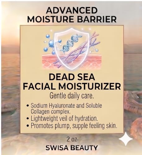 Dead Sea Facial Moisturizer - Hydrating Mineral Cream with Aloe & Green Tea 2 oz