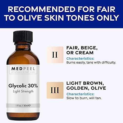 MedPeel Glycolic Acid 30% Chemical Peel at Home Kit ? Includes Peel, Prep & Neutralizer ? Light Strength Chemical Peel for Fine Lines, Wrinkles & Radiant Skin ? Suitable for All Skin Tones
