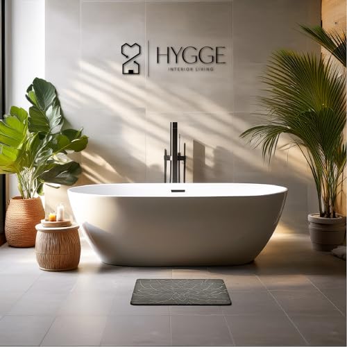 Diatomaceous Earth Stone Bath Mat - Ash Bloom, Spa-Style, Fast Dry, Non-Slip