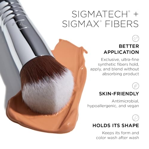 Sigma Beauty 3DHD Kabuki Brush - Dense Foundation Makeup Brush - 1 Count