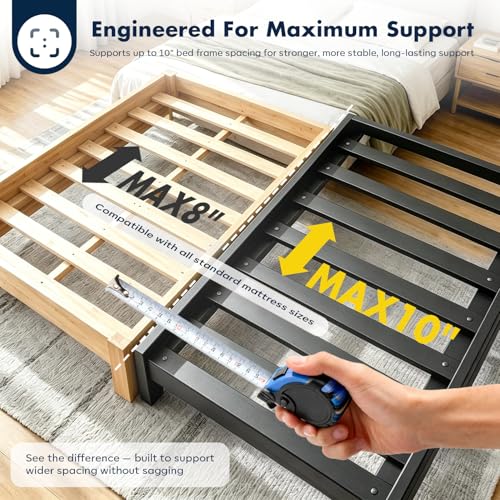 Full Size Bunkie Board 10mm Gray Mattress Support - Anti-Sag, Noise-Free, Low Profile