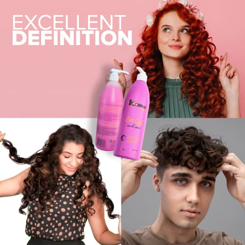Curl Gel for All Hair Types - Defines & Controls Frizz, 16 oz