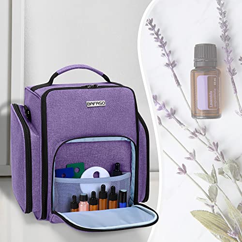 Purple Essential Oil Storage Case with 2 Sheet Labels - 72 Bottle Capacity