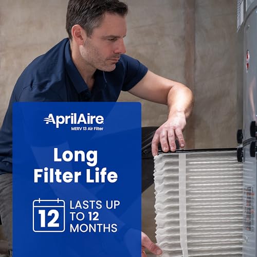 AprilAire 413 Replacement Air Filter - Pack of 2, MERV 13, 16x25x4, Allergy & Virus Filtration, Variation 2