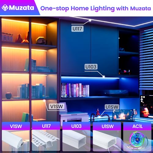 40 Pack LED Strip Channel with Milky Diffuser - 3.3ft Silver Aluminum for Indoor & Outdoor Lighting