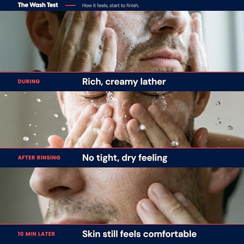 Strive Hydrating Men's Face Wash - Deep Cleans Pores, Exfoliates & Brightens - Refreshing Aloe Vera, Hyaluronic Acid & Niacinamide - Fragrance Free Men's Skincare - 200ml