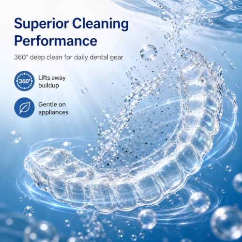 OnBeam Black Ultrasonic & UV Retainer Cleaner Machine - Wireless Dental Pod