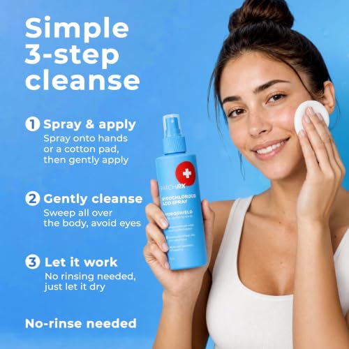 PatchRx Hypochlorous Acid Facial Spray 8oz Pack of 2 Gentle Hydrating Toner & Post-Workout Mist for Sensitive Skin
