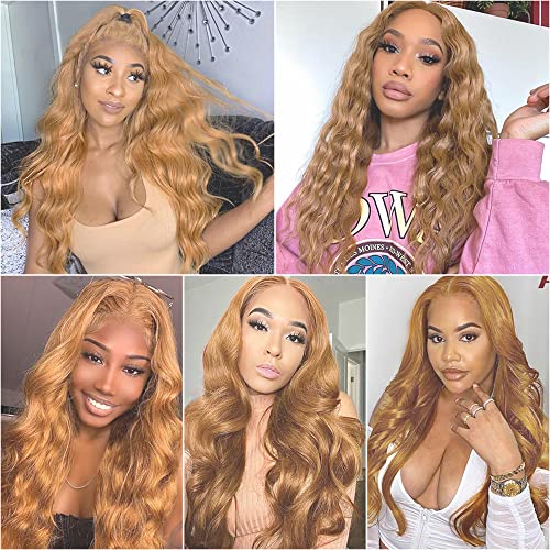CP-Gold-#27-B 16 Inch Blonde Clip-In Hair Extensions Real Human Hair Honey Blonde Body Wave