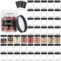 48 Pack Refillable Plastic Jars with Screw-On Lids for Food & Crafts
