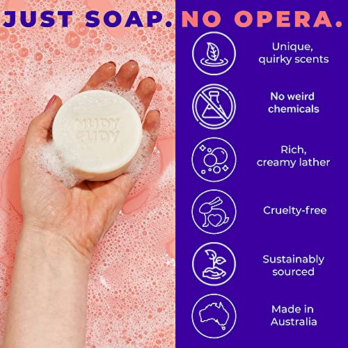 Nudy Rudy Milkshake Bundle Bar Soap Pucks with Organic Shea Butter - Pack of 3, 4.2 oz Each, Includes Honey Bunny, Killa Vanilla & Milk Bar