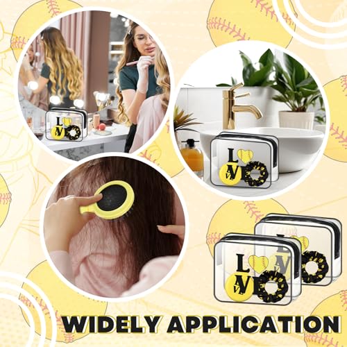 Softball Makeup Bags - Set of 36 Softball Team Gifts for Women - Yellow