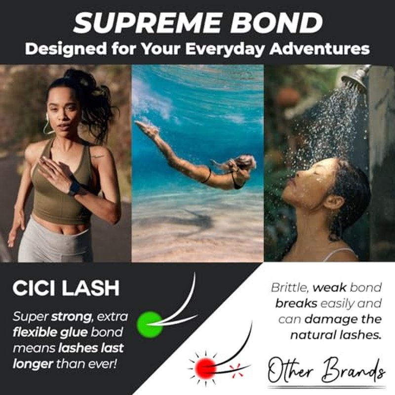 Diamond Clear Eyelash Extension Glue for Professionals - Maximum 7 Week Retention / 1-2 Second Drying Time Semi Permanent Individual/Volume Lash Glue with Transparent Color - Latex Free 5ML/0.17 FL.OZ