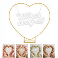 6.6ft Metal Heart Arch Stand with LED Neon Sign for Wedding Proposal and Valentine's Day Decorations