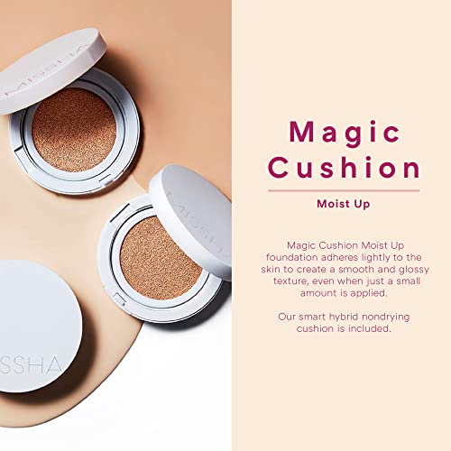 K-Beauty Hydrating Cushion Foundation No. 23 Natural Beige - Long-Lasting, High Coverage