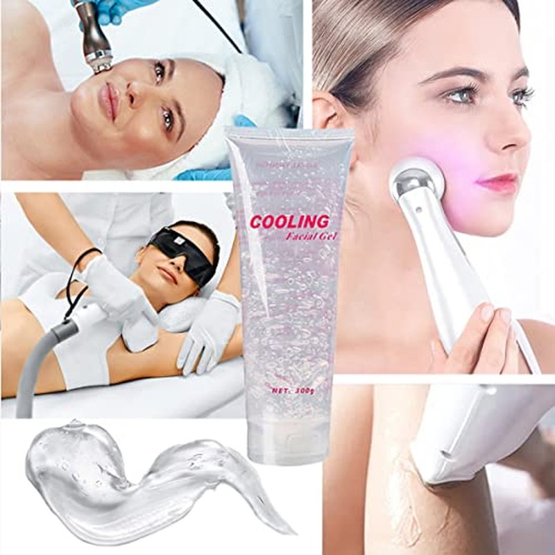 Cooling Gel for Women or Men Face Body Used with Laser Hair Deletion System and Machine Skin Lifting Tightening Device (10.58 Oz)