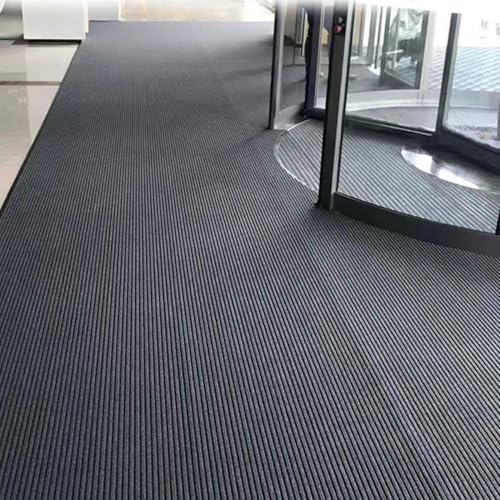 Grey Commercial Grade Door Floor Mat 3' x 16.4' Non Slip Waterproof Entryway Rug