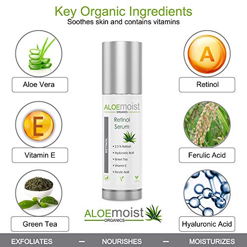 Anti Aging Retinol Cream and 2.5% Retinol Serum for Face