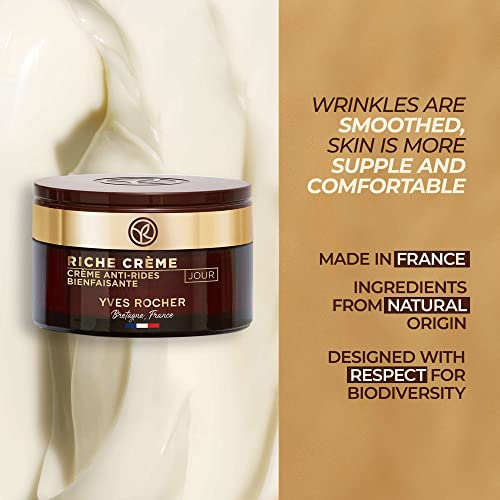 Yves Rocher Comforting Anti-Wrinkle Riche Cr?me (Day) | Face Cream to Soften & Smooth Skin | 1.7 fl oz