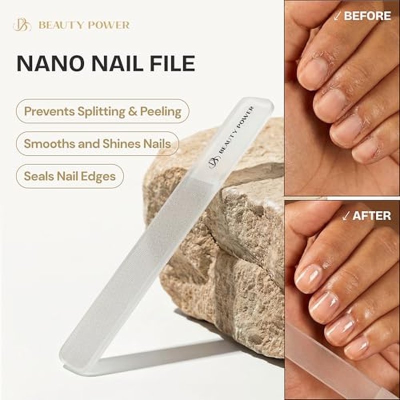 9 in 1 Professional Manicure Pedicure Set - Stainless Steel Nail Clippers, Nano File, Cuticle Nipper, Scissors, Tweezers, Travel PU Leather Case for Men & Women - Gift Idea - Brown