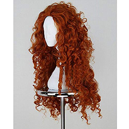 Women's Fluffy Wavy Halloween Cosplay Wig - Long Brown Costume Hair