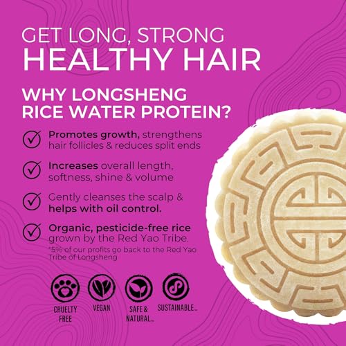 VIORI Terrace Garden Shampoo and Conditioner Bar Set and Bamboo Holder- Made with Rice Water for Hair Growth - Handcrafted Sulfate Free Shampoo and Conditioner