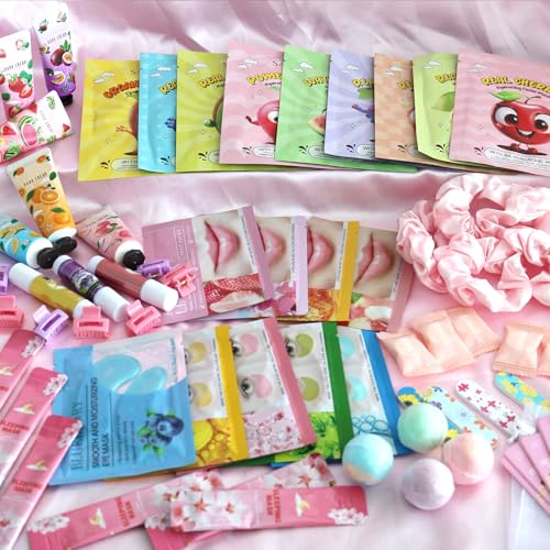Spa Party Favors Set 224 Pieces for Women with Masks, Creams, Lip Balms & Bath Bombs