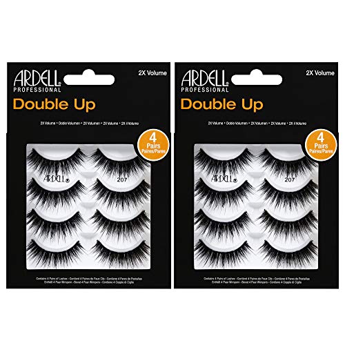 Dramatic Ardell Double Up 207 False Eyelashes - 8 Pairs, Voluminous & Bold