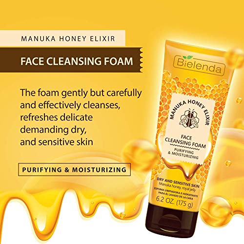 Manuka Honey Face Cleansing Foam for Sensitive Skin - Hydrating & Gentle