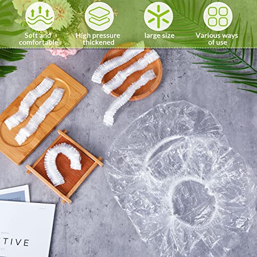 Retisee 1000 Pcs Disposable Waterproof Shower Caps Bulk - Elastic Large Hair Covers for Women & Men