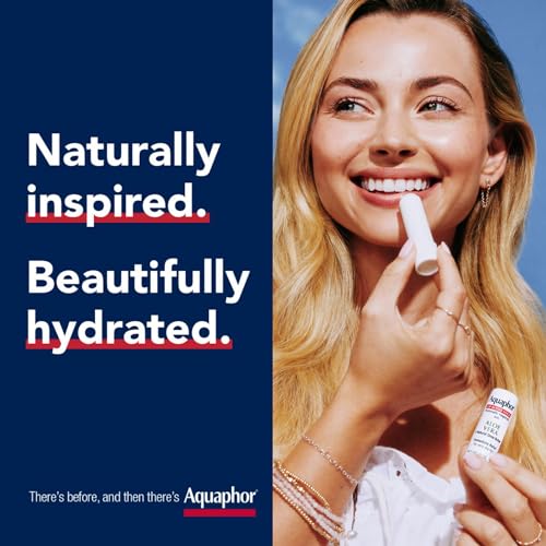 Aquaphor Naturally Inspired Lip Repair Stick Four (4) Pack with Shea Butter, Lip Balm Set, Coconut Oil, Two (2) 0.17 Oz + Two (2) Aloe Vera, 0.17 Oz