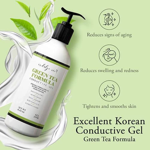 Facial Conductive Gel for Microcurrent Devices with Green Tea & Hyaluronic Acid - 8.45 oz