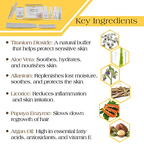 Gigi Strip-Free Honee Wax Kit for Hair Removal - Complete At-Home Waxing Kit for Face, Body, Bikini & Brazilian