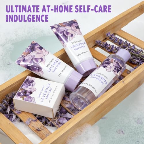 Lavender Spa Gift Basket Set for Women - 11 Piece Body & Bath Care Gifts