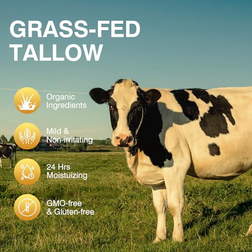 Beef Tallow and Honey Face Moisturizer Set - 2.5 Oz Pack of 2 Natural Skin Care