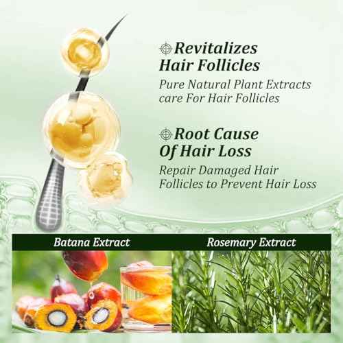 2 PACK Batana Oil Shampoo for hair growth, Rosemary Shampoo,Nourishing & Rejuvenating for Softness & Volume, Suitable for Men & Women, Reduces Hair Loss (20.28.14 fl oz)