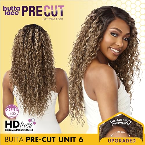 Sensationnel Butta Lace Precut Wig-Unit 6 1B Offblack Natural Synthetic Hair