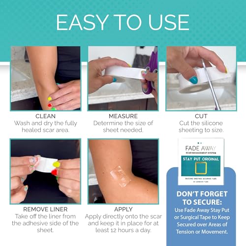 Fade Away Silicone Scar Tape Roll for Surgical & Injury Scars, Medical Grade, 6 ft