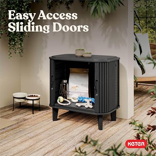 Keter Velo 30 Gallon Outdoor Storage Cabinet - 1-Pack Weatherproof Deck Box